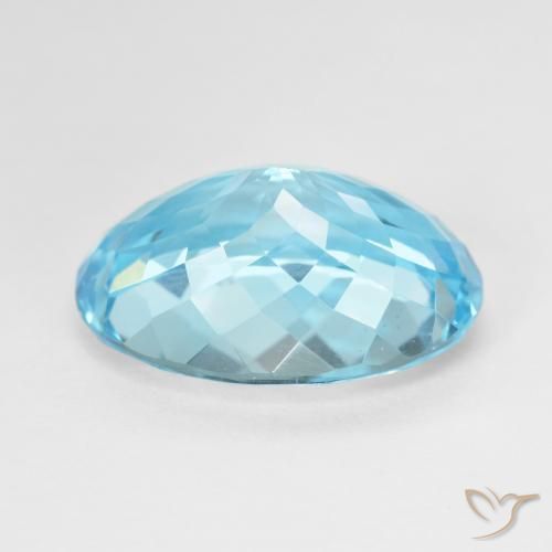 Topaz Gemstone in 17.8 x 12.5 mm Size for Sale, Topaz Stone in Swiss Blue Color
