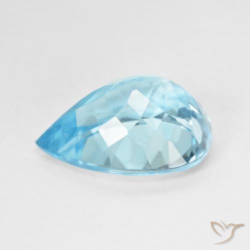 Topaz Gemstone in 15.3 x 11.5 mm Size for Sale, Topaz Stone in Swiss Blue Color