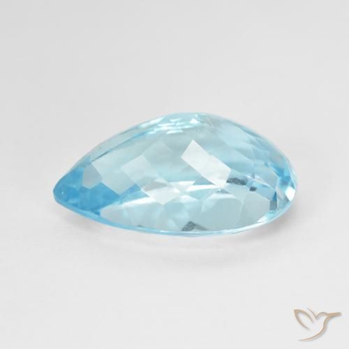 Topaz Gemstone in 17.7 x 11.6 mm Size for Sale, Topaz Stone in Swiss Blue Color