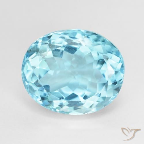 13.82ct Natural Swiss Blue Topaz, Oval, VVS-VS