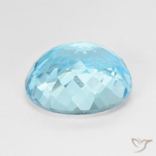 Topaz Gemstone in 15 x 12.6 mm Size for Sale, Topaz Stone in Swiss Blue Color