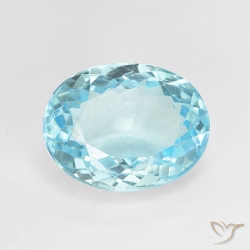 9.81ct Natural Swiss Blue Topaz, Oval, VVS-VS