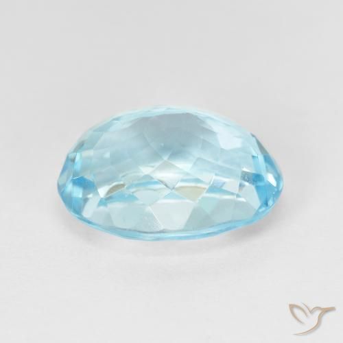 Topaz Gemstone in 14.2 x 10.9 mm Size for Sale, Topaz Stone in Swiss Blue Color
