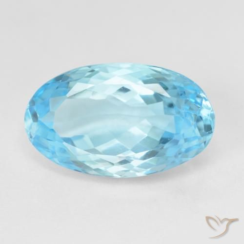 10.88ct Natural Swiss Blue Topaz, Oval, VVS