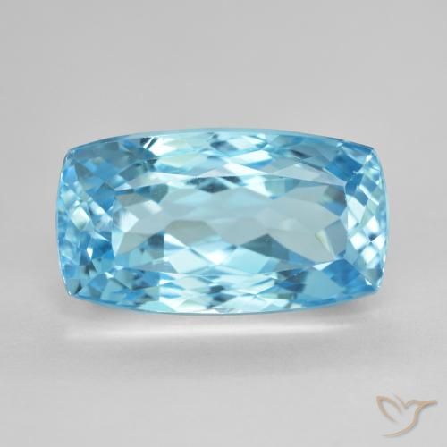 14.65ct Natural Swiss Blue Topaz, Cushion, VVS