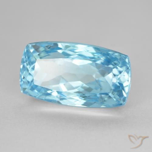 14.65 ct Blue Topaz Stone, Natural Topaz in Cushion-Cut Shape for Sale