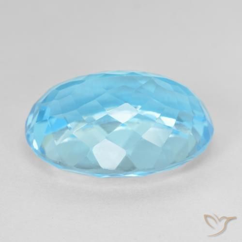 Topaz Gemstone in 17 x 12.2 mm Size for Sale, Topaz Stone in Swiss Blue Color