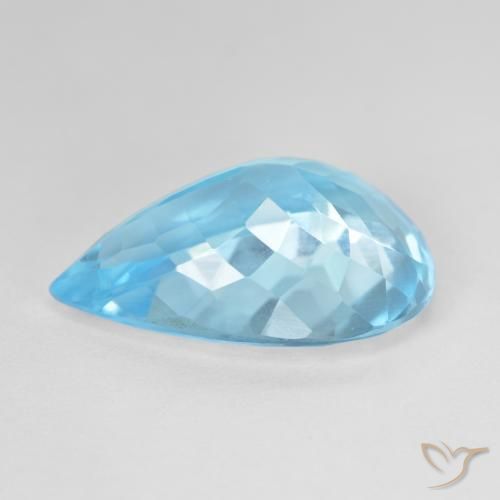 Topaz Gemstone in 10.7 x 14 mm Size for Sale, Topaz Stone in Swiss Blue Color
