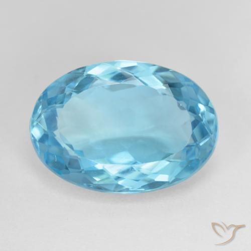 10.59ct Natural Swiss Blue Topaz, Oval, VVS