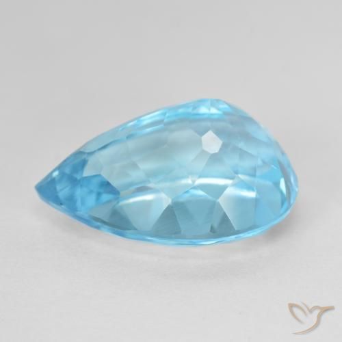 Topaz Gemstone in 17 x 11.9 mm Size for Sale, Topaz Stone in Swiss Blue Color
