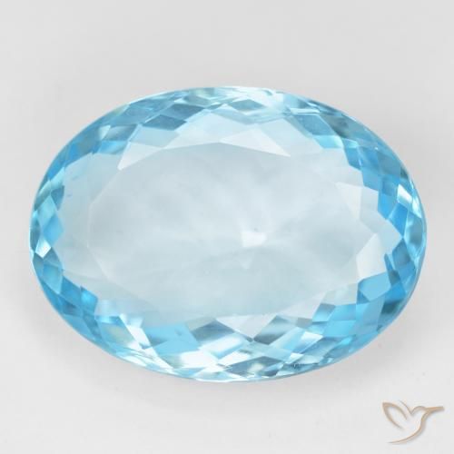 15.69ct Natural Swiss Blue Topaz, Oval, VVS