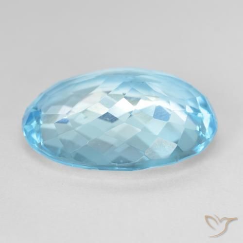 Topaz Gemstone in 18.5 x 13.8 mm Size for Sale, Topaz Stone in Swiss Blue Color