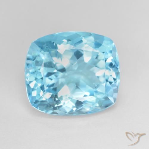 13.02ct Natural Swiss Blue Topaz, Cushion, VVS-VS