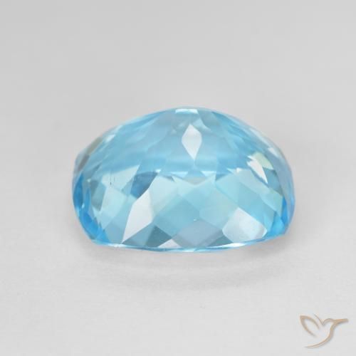 Topaz Gemstone in 14.6 x 12.8 mm Size for Sale, Topaz Stone in Swiss Blue Color