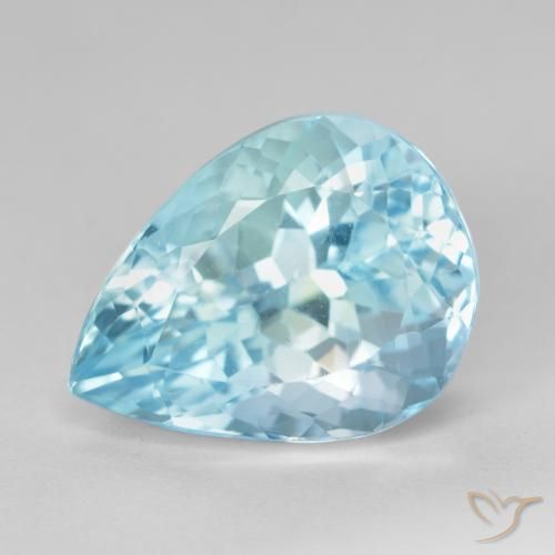 14.20ct Natural Sky Blue Topaz, Pear Shape, VS