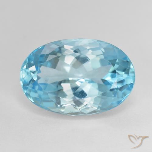 13.40ct Natural Sky Blue Topaz, Oval, VS