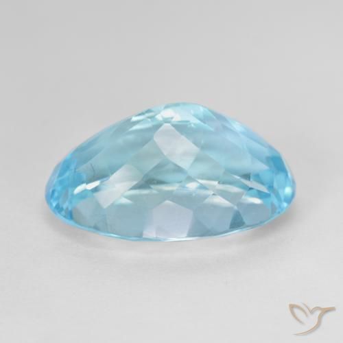 Topaz Gemstone in 17.1 x 11.5 mm Size for Sale, Topaz Stone in Sky Blue Color