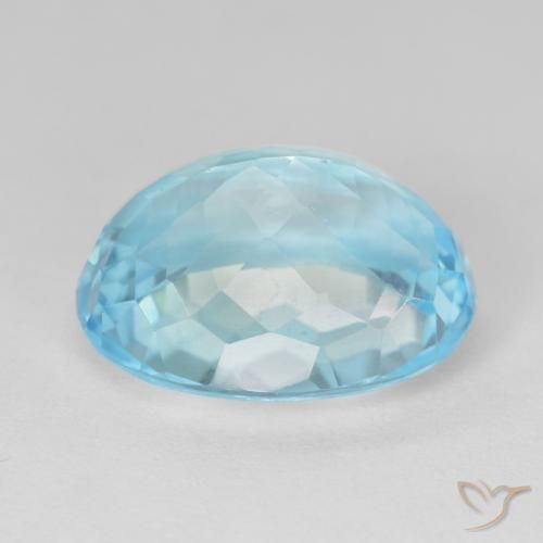 Topaz Gemstone in 17.1 x 13 mm Size for Sale, Topaz Stone in Sky Blue Color