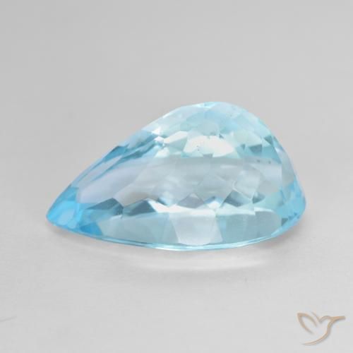 Topaz Gemstone in 17.4 x 9.8 mm Size for Sale, Topaz Stone in Swiss Blue Color