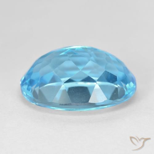 Topaz Gemstone in 18 x 13 mm (calibrated) Size for Sale, Topaz Stone in Swiss Blue Color