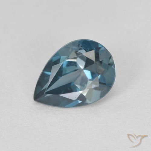 0.80ct Natural London Blue Topaz, Pear Shape, VVS-VS
