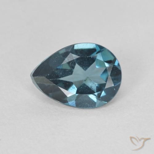0.76ct Natural London Blue Topaz, Pear Shape, VVS-VS