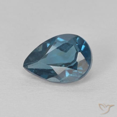 0.88ct Natural London Blue Topaz, Pear Shape, VS