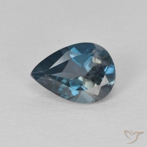 0.74ct Natural London Blue Topaz, Pear Shape, VS