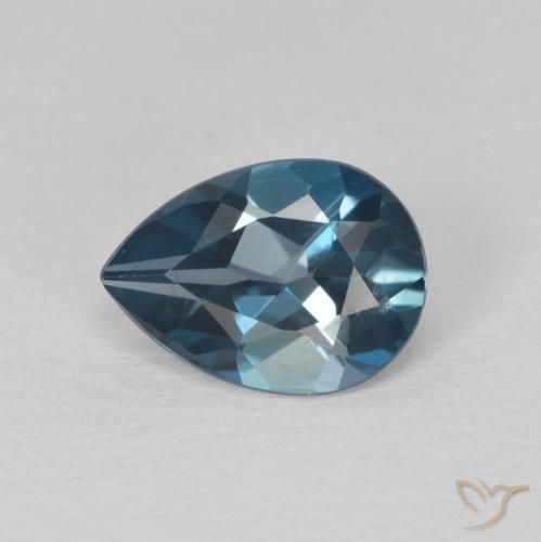 0.83ct Natural London Blue Topaz, Pear Shape, VS