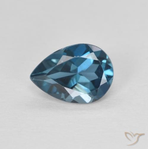 0.85ct Natural London Blue Topaz, Pear Shape, VVS