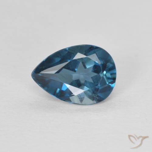 0.85ct Natural London Blue Topaz, Pear Shape, VVS