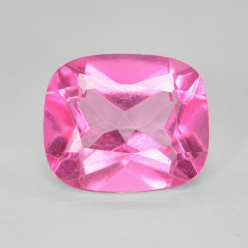 6.41ct Natural Medium Dark-Pink Topaz, Cushion, VVS