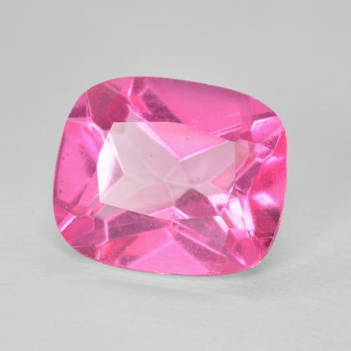 6.41 ct Pink Topaz Stone, Natural Topaz in Cushion-Cut Shape for Sale