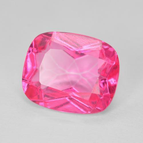 6.31 ct Pink Topaz Stone, Natural Topaz in Cushion-Cut Shape for Sale