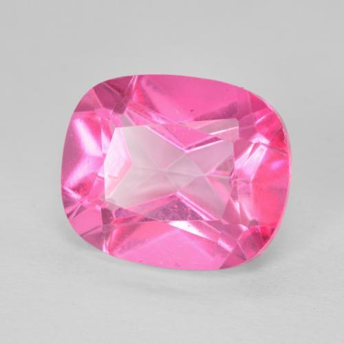 7.28 ct Pink Topaz Stone, Natural Topaz in Cushion-Cut Shape for Sale