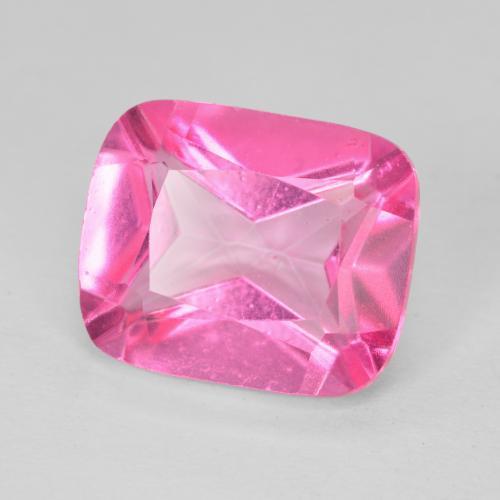 7.06 ct Pink Topaz Stone, Natural Topaz in Cushion-Cut Shape for Sale