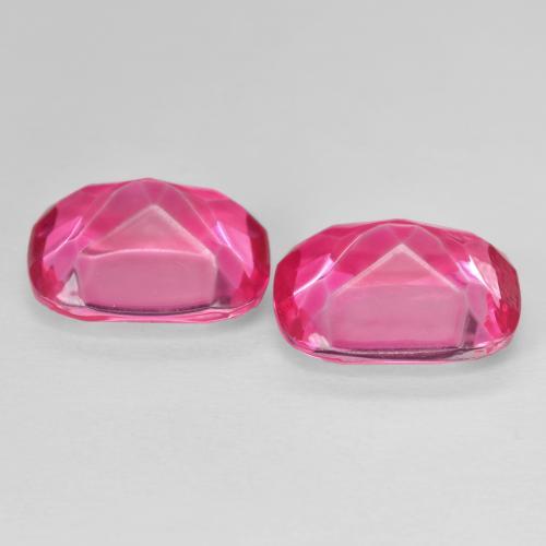 Topaz Gemstones in 12 x 10 mm (calibrated) Size for Sale, Topaz Stones in Deep Magenta Color
