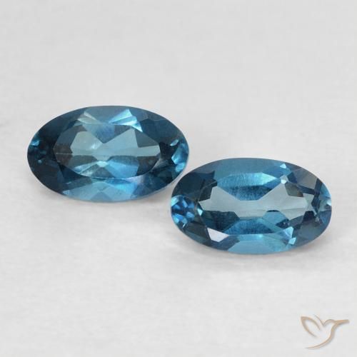 0.64ctw Natural London Blue Topaz, Oval, VVS