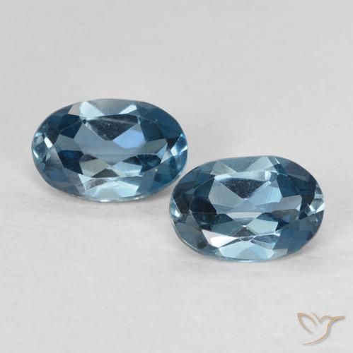 1.08ctw Natural London Blue Topaz, Oval, VVS