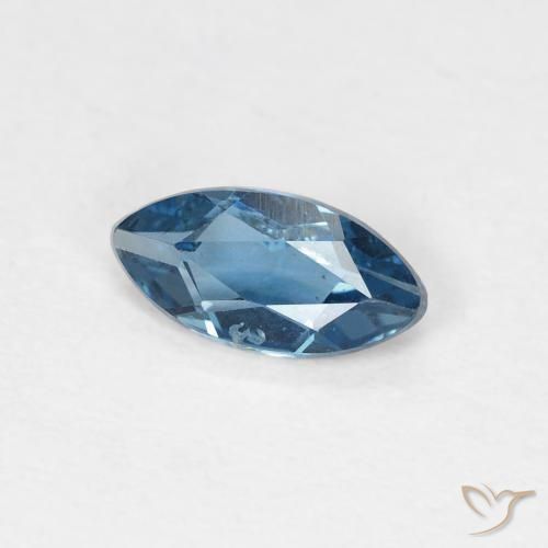 0.56 ct Blue Topaz Stone, Natural Topaz in Marquise Facet Shape for Sale