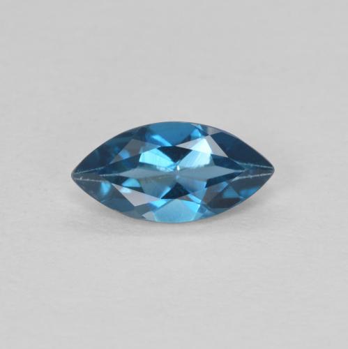 Topaze Bleu marquise facet 8 x 4mm du Brésil, poids de 0,56 ct, pierre gemme naturelle Irradié de pureté vvs-vs, 1 pièce de topaze, couleur : Bleu Londres, dureté de Mohs de 8 convient aux bijoux de tous les jours, pierre de sagesse, Pierre précieuse du vendredi, Photo A