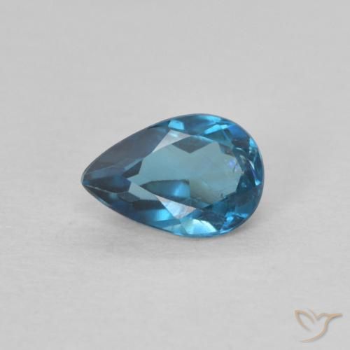 0.53ct Natural London Blue Topaz, Pear Shape, VS