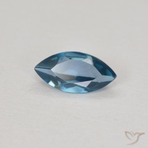 0.46 ct Blue Topaz Stone, Natural Topaz in Marquise Facet Shape for Sale