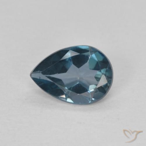 0.76ct Natural London Blue Topaz, Pear Shape, VS