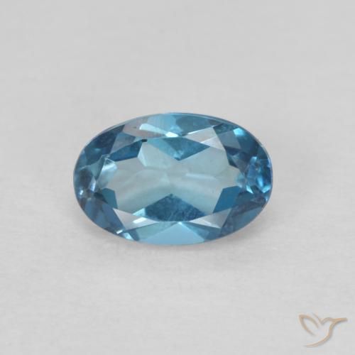 0.64ct Natural London Blue Topaz, Oval, VVS