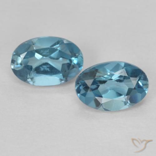 1.17ctw Natural London Blue Topaz, Oval, VVS-VS