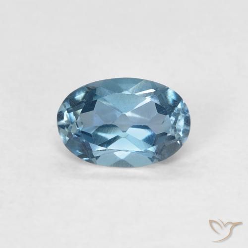 0.60ct Natural London Blue Topaz, Oval, VVS-VS