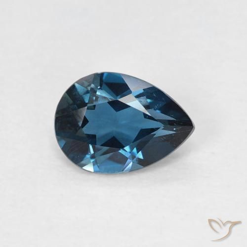 0.79 ct Blue Topaz Stone, Natural Topaz in Pear Facet Shape for Sale
