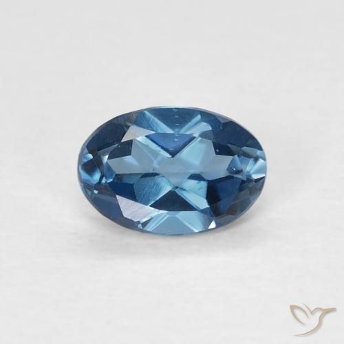 0.63ct Natural London Blue Topaz, Oval, VVS
