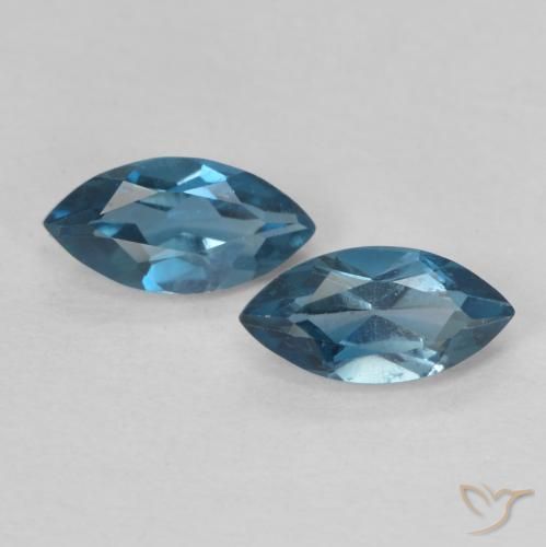 1.02ctw Natural London Blue Topaz, Marquise, VVS-VS